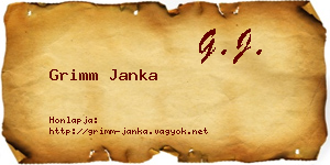 Grimm Janka névjegykártya
